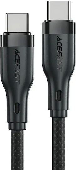 Acefast Braided USB 2.0 Cable USB-C male - USB-C 60W Μαύρο 1m C8-03