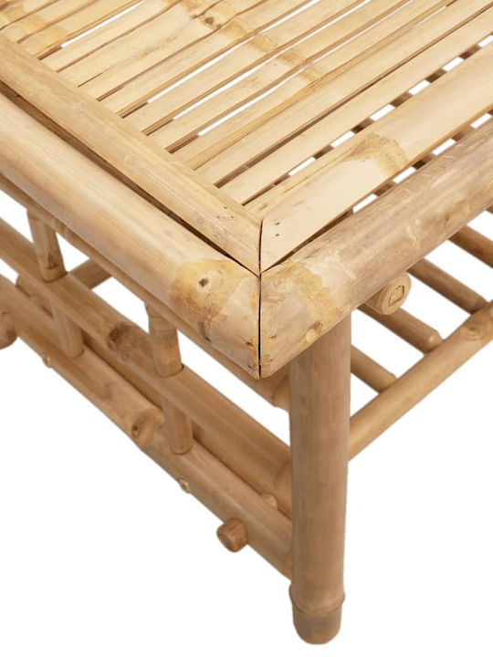 Tisch für kleine Außenbereiche aus Bambus Stabil Brown 70x45x36cm