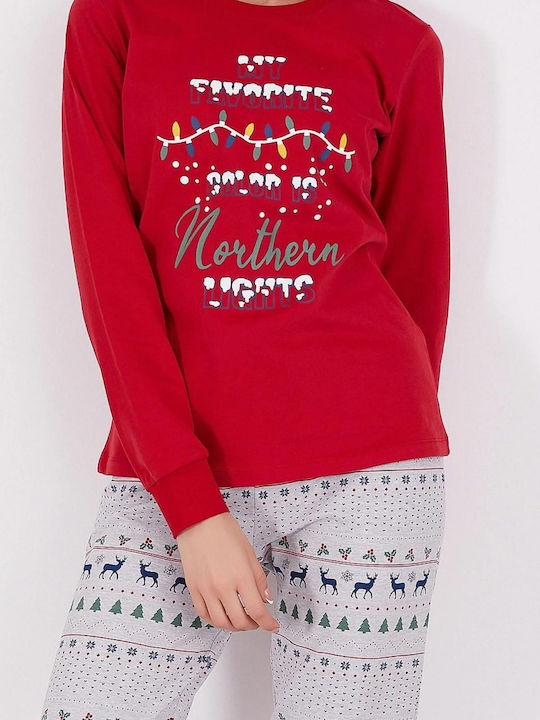 Roly Poly Winter Damen Pyjama-Set Red
