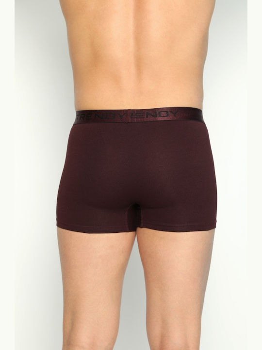 Elegant Men's Boxer Cotton Bordeaux