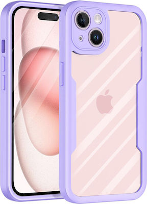 Techsuit Acoperire completă 360 Set cu Sticlă Violet (iPhone 15 Plus)