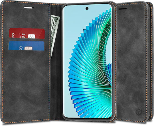 Techsuit Back Cover Silicone / Synthetic Leather Black (Honor Magic6 Lite)