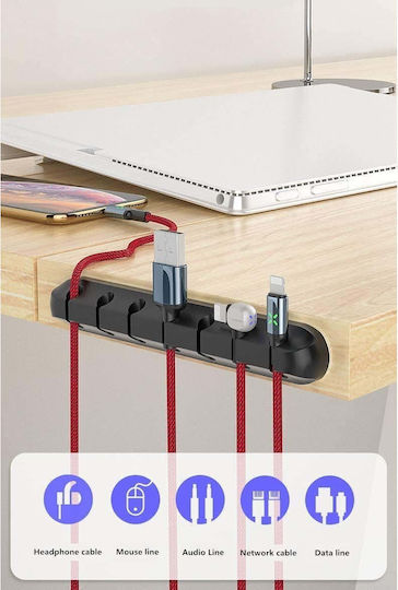 Kabelclips-Organizer Schwarz