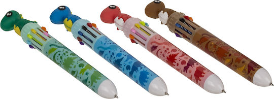 Dinosaur Pens 10 Colored Tips Multicolored Plastic 4 Colors Artelibre 06530155