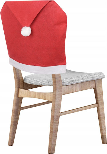 Set de huse pentru spătarul scaunului Zola 6 bucăți model pălărie de Moș Crăciun 65x50 cm