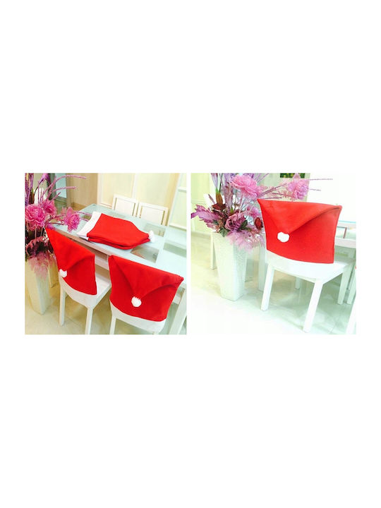 Set Chair Back Covers Zola 6 Pieces Santa's Hat Model 65x50 Cm