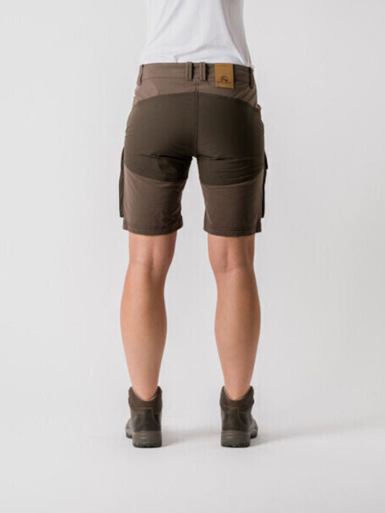Northfinder Hybrid Stretch Women's Hiking Short Trousers Brown