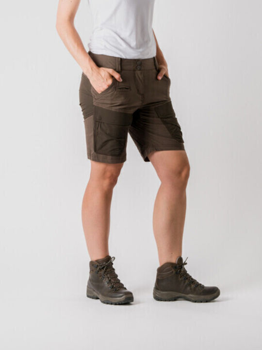 Northfinder Hybrid Stretch Women's Hiking Short Trousers Brown
