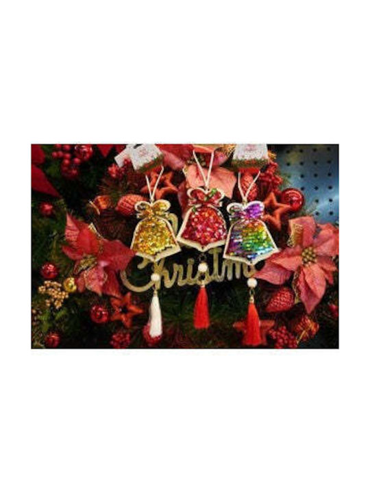 Ornament suspendat cu pantaloni evazati Din lemn Roșie 9.5x36buc