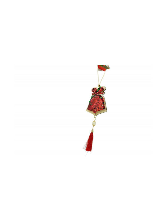 Ornament suspendat cu pantaloni evazati Din lemn Roșie 9.5x36buc