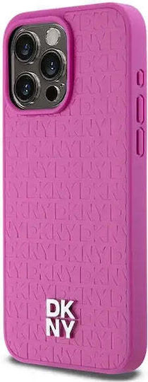 Dkny Pu Кожен Калъф с Повтарящ се Мотив на Лого Stack Magsafe за Iphone 15 Pro Max Розов