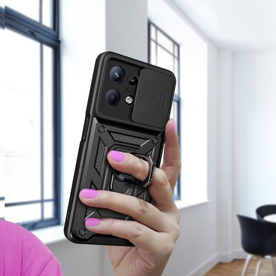 Techsuit Camshield Umschlag Rückseite Silikon / Kunststoff Schwarz (Motorola Edge 50 Pro 5G)