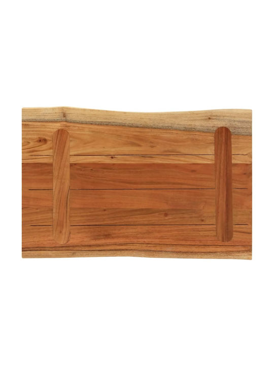 vidaXL Dreptunghiulară Suprafața mesei din Lemn Masiv Maro 60x40x3.8cm 370632 1buc