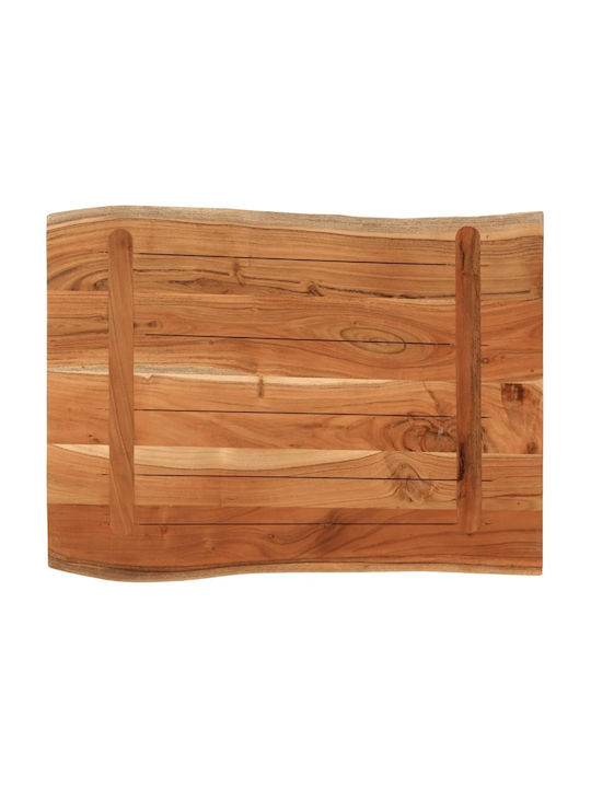 vidaXL Rectangular Table Surface made of Solid Wood Brown 70x60x3.8cm 370643 1pcs