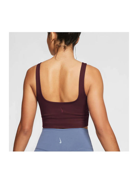 Nike Dri-Fit Yoga Luxe Women's Sports Bra Burgundy