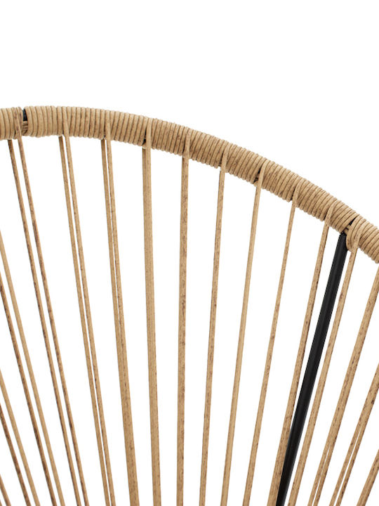 Outdoor Armchair Rattan Acapulco Black-natural Shade 71x76x85cm