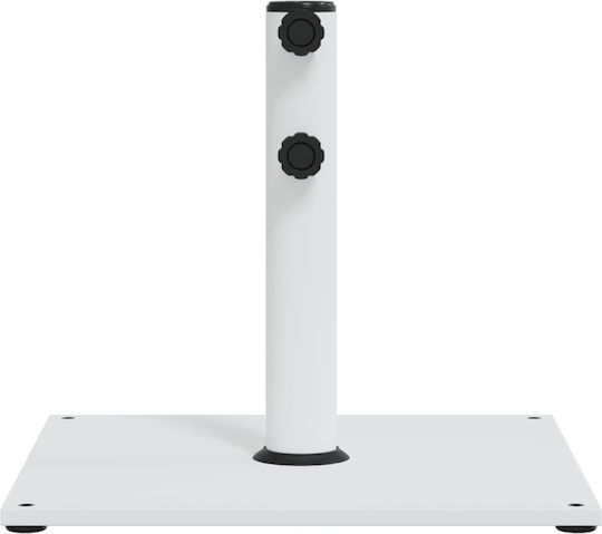 vidaXL Klappbar Schirmständer aus Metall White 32x32x38cm