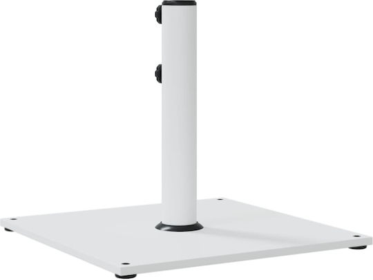 vidaXL Klappbar Schirmständer aus Metall White 32x32x38cm