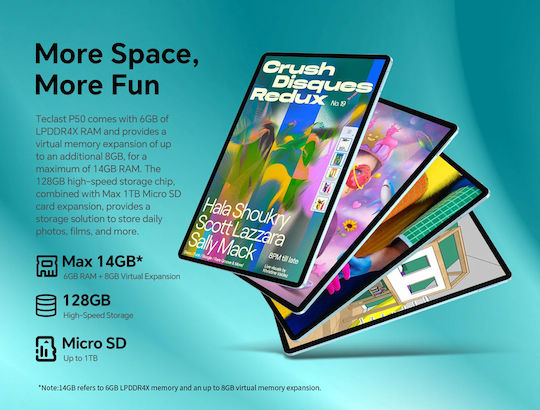 Teclast P50 4G 11" Tablet (6GB/128GB) Μπλε