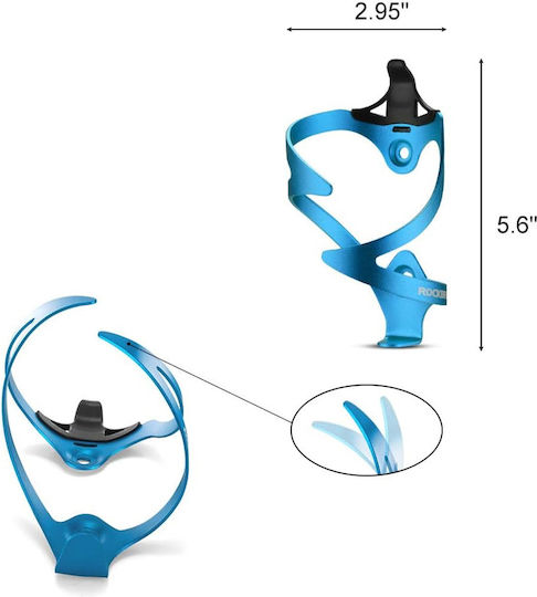 Rockbros Aluminum Bottle Holder Παγουροθήκη Ποδηλάτου Blue