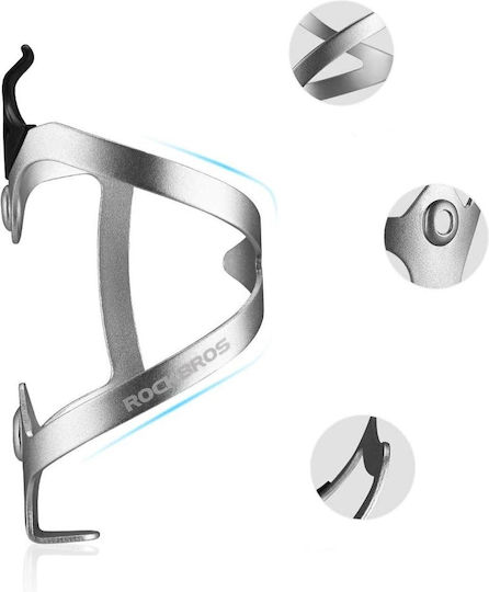 Rockbros Aluminum Bottle Holder Παγουροθήκη Ποδηλάτου White