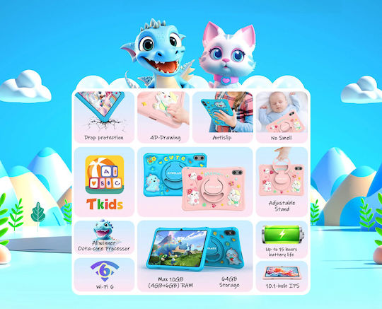 Teclast P30T Kids 10.1Инчове Таблет (4ГБ/64ГБ) Розов
