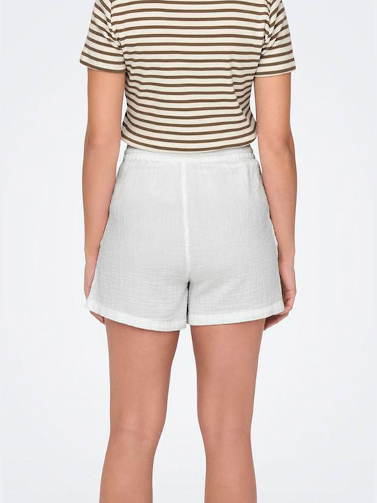 Only Women's High-waisted Shorts White