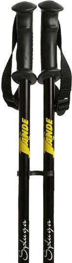 Ande Ande Spluga Telescopice Baston de trekking din aluminiu 2 buc Negre