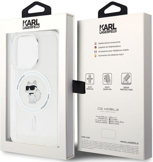 Karl Lagerfeld Choupette MagSafe Umschlag Rückseite Silikon / Kunststoff Transparent (iPhone 14 Pro)
