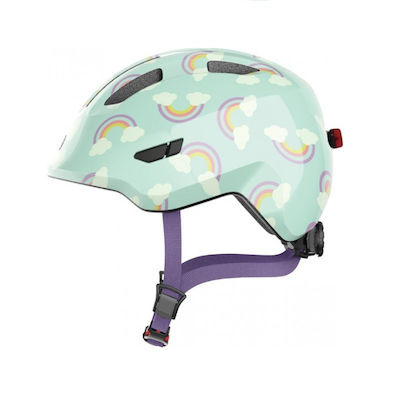 Abus Smiley 3.0 Kids' Helmet for City Bike Rainbow with LED Light Rainbow