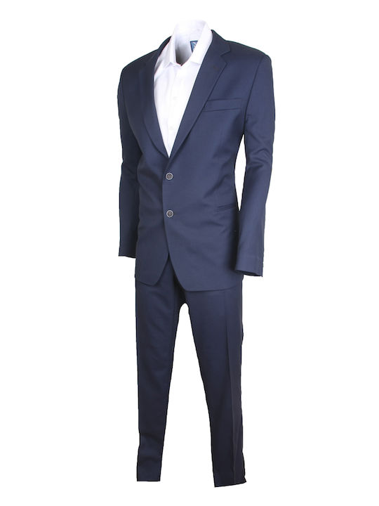 Stefansxxl Men's Suit Regular Fit Blue