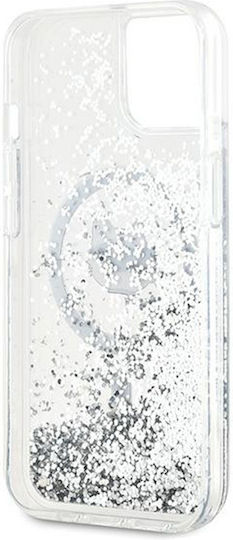 Karl Lagerfeld Liquid Glitter Choupette Umschlag Rückseite Silikon / Kunststoff Transparent (iPhone 14)