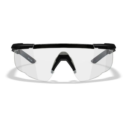 Wiley X Shooting Glasses Saber Advance with Anti-Scratch Coating, Anti-Glare & UV Protection Black