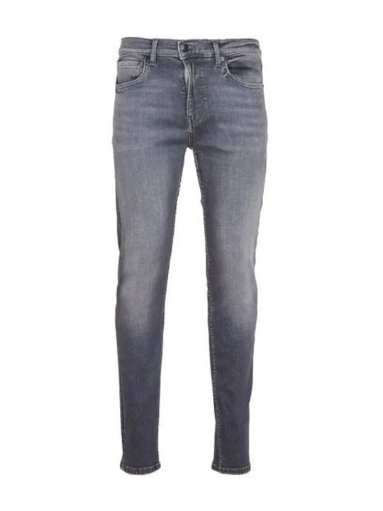 Men's Elastic Jeans Pants with Slim Fit Gray