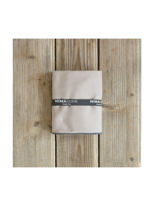 Nima Riva Microfiber Beige Gym Towel 50x90cm