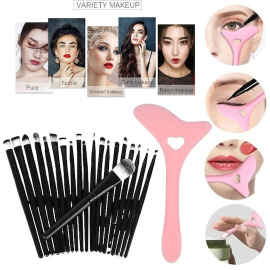 Profesional Set cu Pensule de Machiaj pentru Eye Liner Silicon 20buc