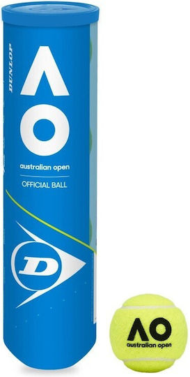 Dunlop Australian Open Tournament Tennis Balls 4pcs