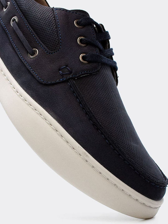 Men's Leather Moccasins Blue