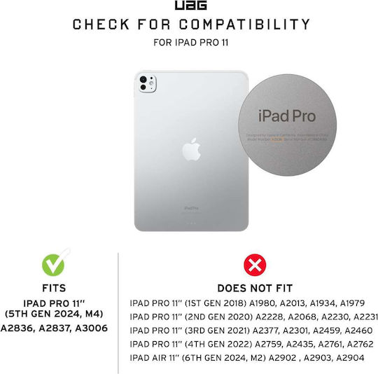 UAG Flip Cover Rotating Durable with Keyboard Blacη (iPad Pro 2024 11") 124478B14040