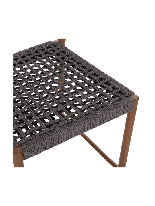 Hocker für Bar Für den Außenbereich aus Aluminium Eulo Gray 1Stück 60x60x99cm