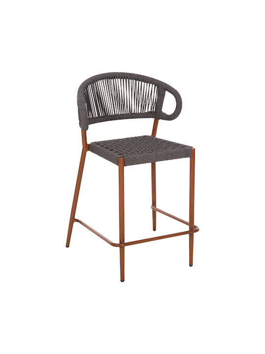 Hocker für Bar Für den Außenbereich aus Aluminium Eulo Gray 1Stück 60x60x99cm