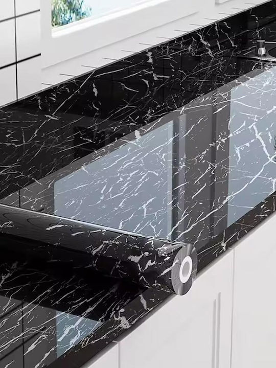 Αυτοκόλλητη Ταπετσαρία Τοίχου Μαύρη 300x120cm