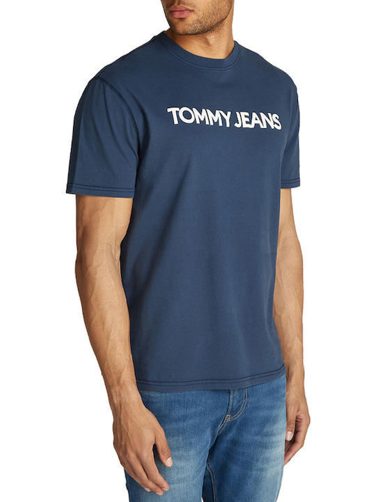 Tommy Hilfiger Ανδρικό T-shirt Κοντομάνικο Μπλε