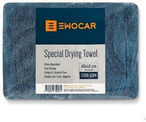 Ewocar Lavetă Microfibră Auto 1200gsm Gri 60x40cm