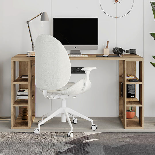 Γραφείο Colmar 140x60x75εκ. Ανοιχτό Καρυδί