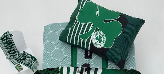 Palamaiki Panathinaikos Set Kids Duvet Cover Single with Pillowcase Cotton Green 170x260cm