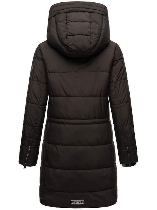 Jachetă de femei Puffer pentru iarnă Black