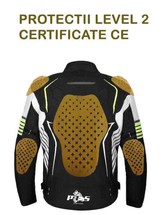 Мъжко Мотоциклетно яке Cordura Водоустойчив Черен