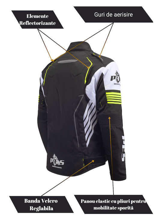 Мъжко Мотоциклетно яке Cordura Водоустойчив Черен