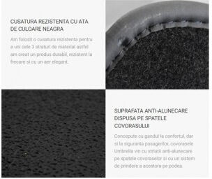 Umbrella Set Covorașe Față și Spate 4buc din Covor pentru Audi Q2 2016+ Negre